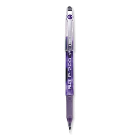 Pilot Precise P-700 Gel Pen, Stick, Fine 0.7 mm, Purple Ink, Purple Barrel, 12PK PIL38621