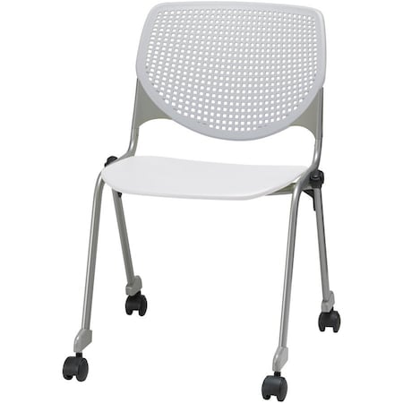 Kfi Poly Stack Chair, Lt Grey Back CS2300-BP13-SP08