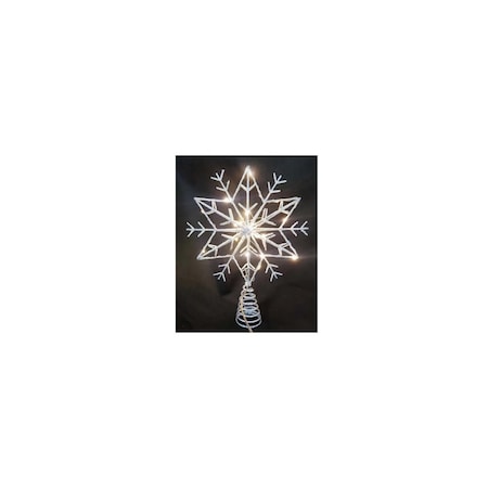 Ledvance/ Sylvania Lighted Snowflake Tree Topper, 20 Warm White LED Lights, Timer/Battery Operated, 12 In. V49932-88