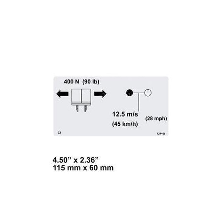 Skyjack REPLACEMENT DECAL, SIDE FORCE OUTDOOR PI 124465