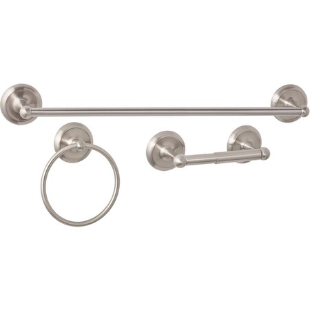 Home Impressions Aria Brushed Nickel 3- Piece Bath Hardware Set 494788