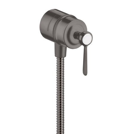Axor Montreux Wall Outlet with Check Valves and Volume Control, Lever Handle in Brushed Black Chrome 16883341