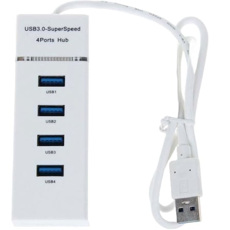 Sanoxy USB 3.0 Hub 4-Port Adapter Charger Data Sync Super Speed PC Mac Laptop Desktop (White) SNX-CABLE59