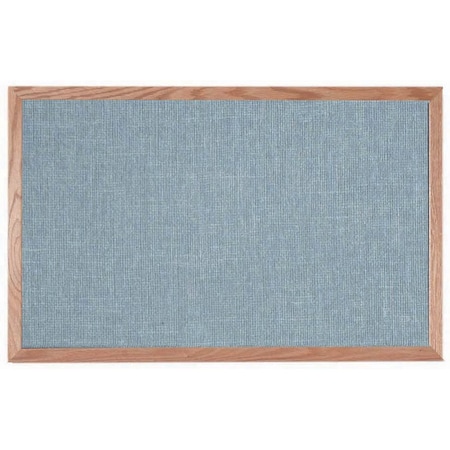 Aarco Designer Fabric Bulletin Board w/ an Oak Frame, Frame: Clear Lacquer, Board: Gray Mix 24''Hx36''W OF2436012