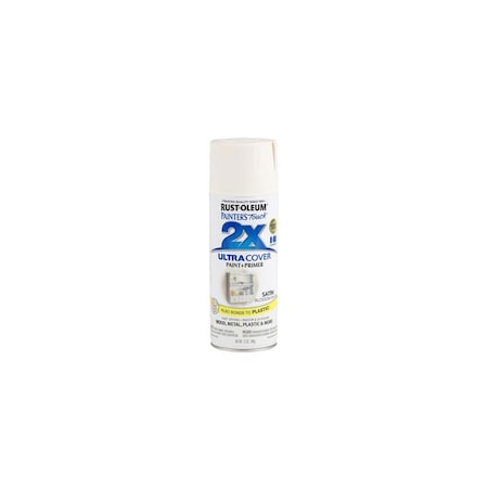 Rust-Oleum PAINTER'S Touch Satin Spray Paint, Satin, Blossom White, 12 oz, Aerosol Can 346950