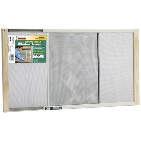 Frost King WB Marvin Window Screen, 15 in L, 21 to 37 in W, Aluminum AWS1537