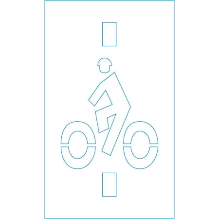 Lyle Man Riding Bicycle Symbol, 32x54, Non-Reflective, None G-15735-NS_32x54