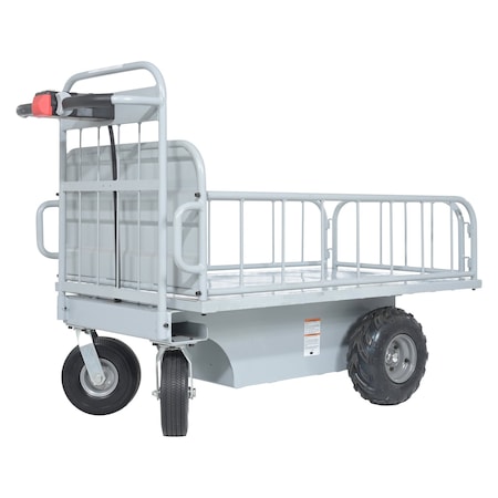 Vestil Steel Off-Road Traction Drive Cart 500 Lb. Rough Terrain Capacity Gray OROAD-1000