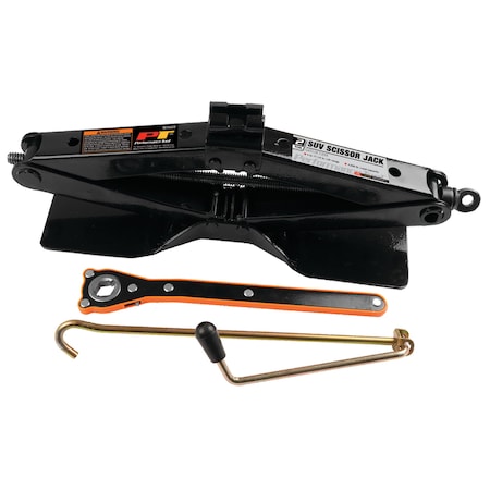 Performance Tool Scissor Jack, Steel, 2 ton Capac., 15 in W W1622