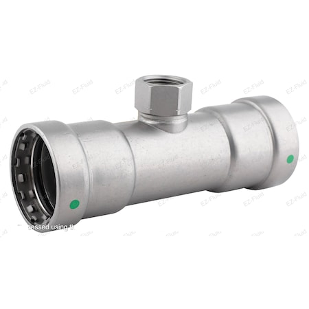 Ez-Fluid 3/4 X 3/4 X 1/2 Carbon Steel Mega Press Type X FPT PRESS FEMALE TEE REDUCER EPDM EZPST115