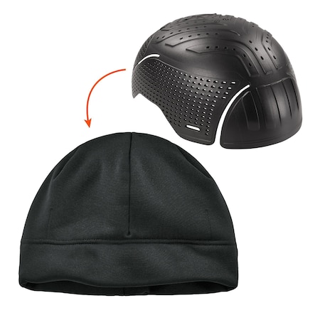 Ergodyne Black Winter Beanie with Bump Cap Insert 6808ZI