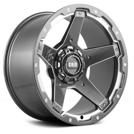 Hard Top 42955G11 20 x 9.0 in. 5 x 150 in. Bolt Pattern 12 Offset 110.3 mm Hub Wheel, Gloss Graphite HA1370641