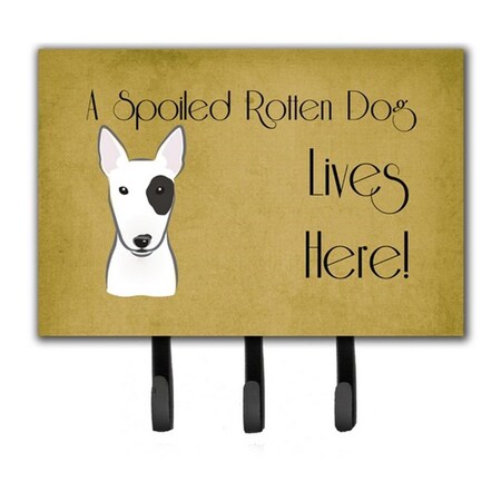 Carolines Treasures Bull Terrier Spoiled Dog Lives Here Leash and Key Holder BB1457TH68