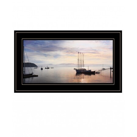 Homeroots BAR HARBOR SILHOUETTES 3 Black Framed Print Wall Art 408127