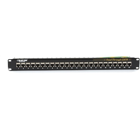Black Box CAT6 FEED-THROUGH PATCH PANEL - 1U, SHIELDED, 24-PORT JPM814A