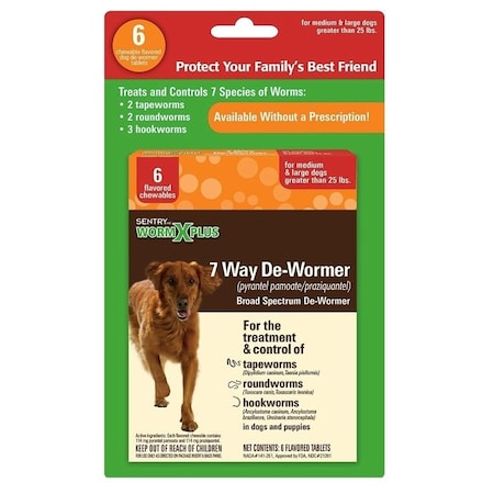Sentry 3933 Dewormer, Tablet, 6 Count 3978