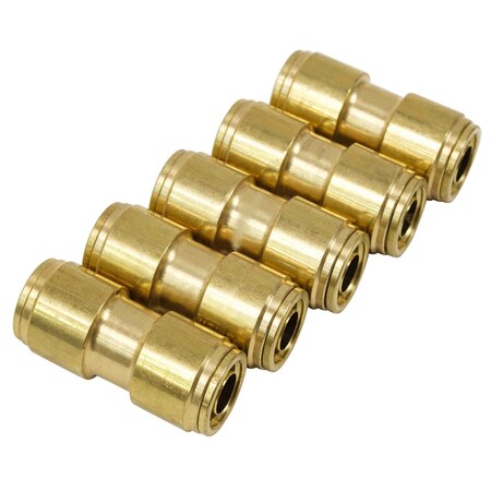 Mytee Products DOT Union Connector Brass Push-Lock Air Brake Fitting 1/2in/1/4in and 3/8in Tub... MP-ABF-UNION-121438-KIT
