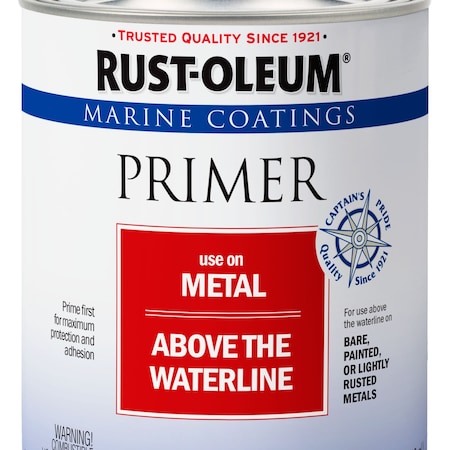 Rust-Oleum Marine Coatings Primer for Metal, White, 1 Qt 396963