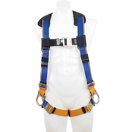 Werner Blue Armor Full Body Harness, XL, 425 lb, Quick-Connect Chest/ Quick-Connect Leg Straps H133004