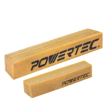 Powertec Abrasive Cleaning Sticks 12in and 8-1/2in Set for Sanding Belts & Discs, Natural Rubber Eraser 72209N