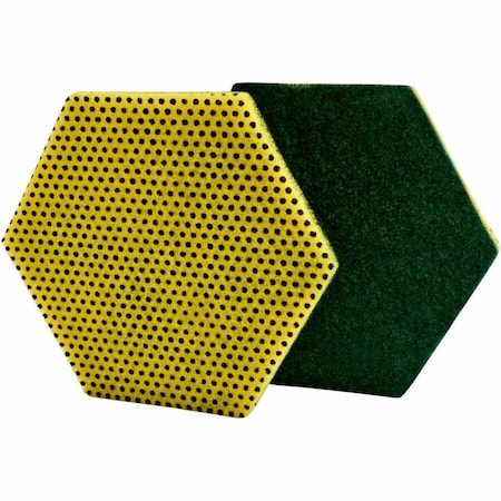 Scotch-Brite Scouring Pad, 5-3/4" L x 5" W, Yellow, PK15 96Hex