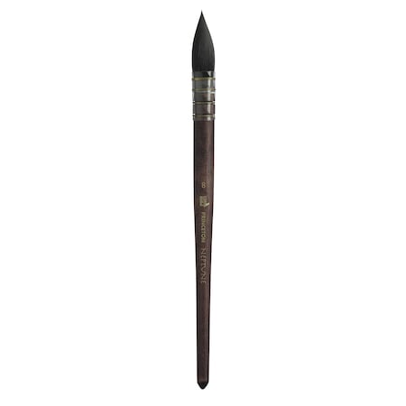 Princeton Neptune Quill Brush, Synthetic Bristles, Short Handle Watercolor Paintbrush, Dark Wood, Size 8 P4750Q8