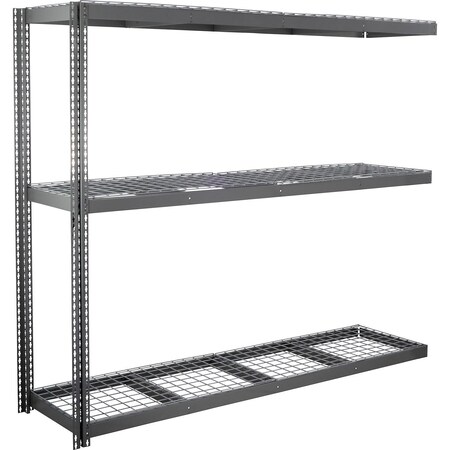 Global Industrial 3 Shelf, Standard Duty Boltless Shelving Add On, 96"W x 48"D x 84"H, Wire Deck 785643GY
