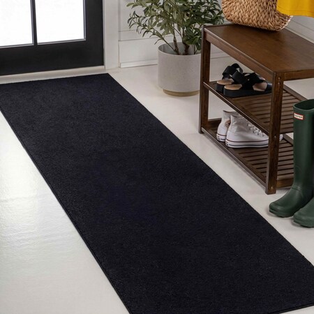 Jonathan Y Peater Classic Casual Commercial Natural Coir Black 3 ft. x 6 ft. Indoor/Outdoor Mat CHG100H-36