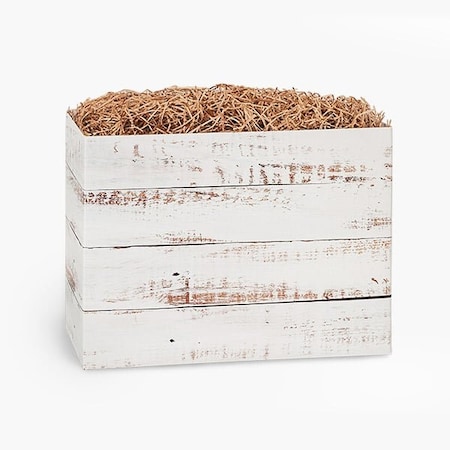 Nashville Wraps Distressed Wood Basket Box, Large 10.25x6x7.5, 6PK DWL