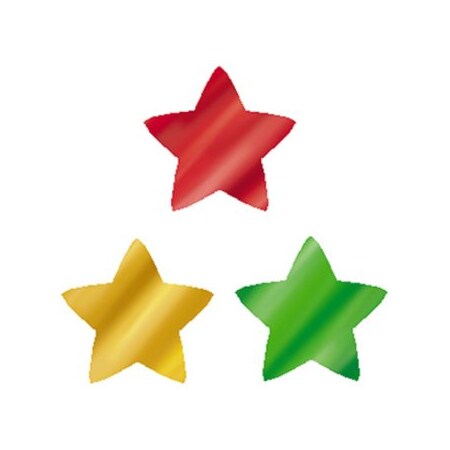 Trend Enterprises Colorful Foil Stars superShapes Stickers, PK2400 T46606