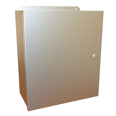 Hammond Latches Electrical Enclosure, 14 in H, 6 in D, 12 in W, 12, 13, 3R, 4, 4X, Stainless Steel EJ14126SS