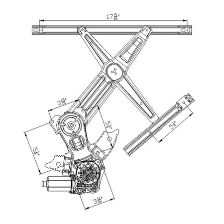 Tyc Power Window Motor And Regulator Assembly 660183
