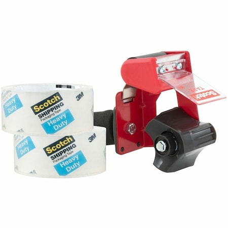 Scotch Packaging Tape Dispenser with Two Rolls of Tape, 1.88 x 54.6yds 3850-2-ST