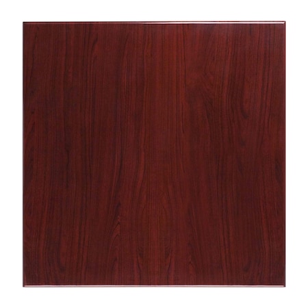 Flash Furniture Square Square Mahogany Resin Table Top, 36", 36" W, 36" L, 2" H, Resin, Mahogany TP-MAH-3636-GG