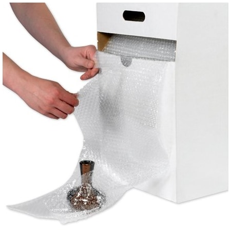 Partners Brand Adhesive Bubble Roll, 12 in Roll W, 175 ft Roll L, 3/16 in Bubble Size, Clear, Perforated BDAD31612