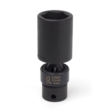 Sunex 3/8 in Dr 22Mm Universal Deep Impact Socket 322UMD
