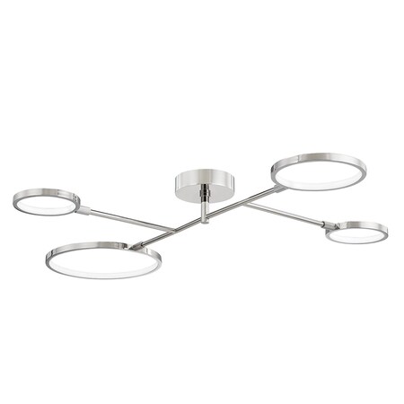 Hudson Valley Lighting Saturn 0 Light Semi Flush 43 In. Polished Nickel 4104-PN