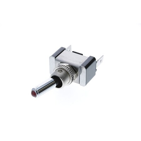 Switch Components Illumnated Toggle, 3P SPST OFF-ON, Red LED TA1B-1A-DC-1-RL