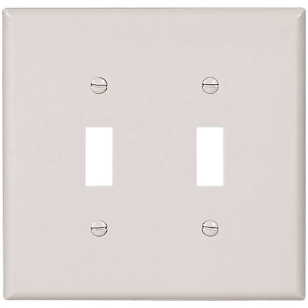 Eaton Wiring Devices Wallplate, 514 in L, 531 in W, 2 Gang, Thermoset, White 2149W-BOX