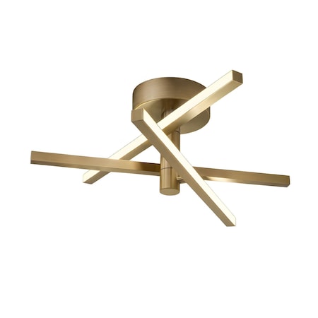 Afx Knoll, 18'' LED Flush Mount, Light Antique Brass KNOF18LAJUDLB