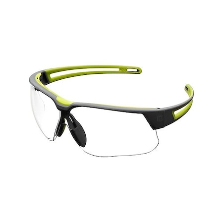 Uvex AVATAR(TM) PLUS, Safety Glasses, Anti-Fog & Anti-Scratch, Clear Lens, Cool Gray, Green Frame AS01CLHS