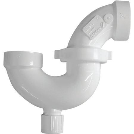 Canplas P-Trap, 1-1/2 in, Hub, PVC, White 193231A