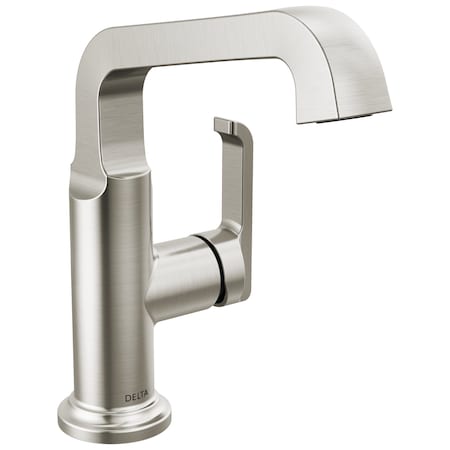 Delta Tetra Single Handle Mid-Height Vessel Bathroom In Lumicoat Stainless 689-SS-PR-DST