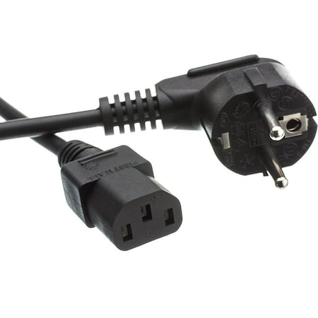 Cable Wholesale European Computer/Monitor Power Cord, Europlug or CEE 7/16 to C13, VDE Approved, 6 foot 10W1-11206