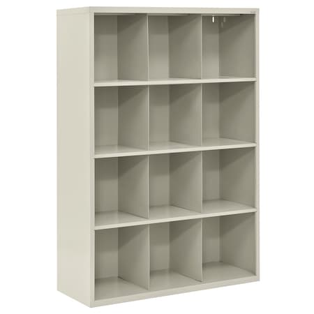 Sandusky Lee Welded Steel Cubby Storage Organizer, 46x18x66, Putty IC00461866-07
