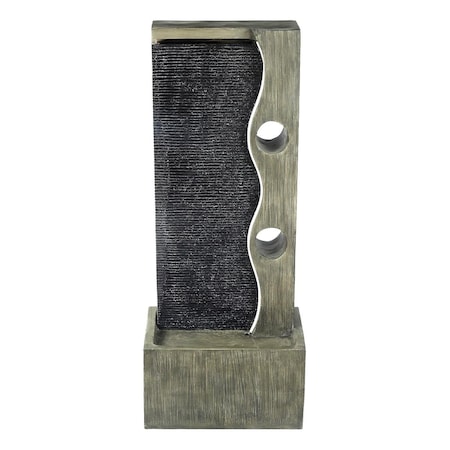 Jeco 40 in. Contemporary Cacade Water Fountain with LED Belt FCL191