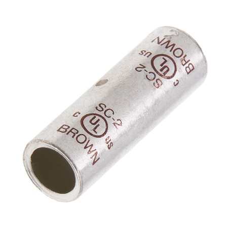 Nsi Splice Wire Connector, 2 AWG Max, Brown, None Insulation, 600 V SC-2