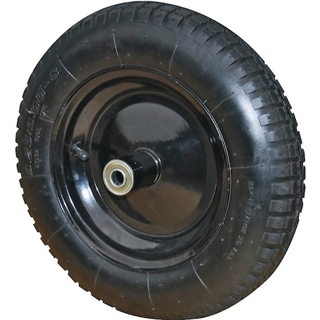 Prosource Wheelbarrow Wheel with Tube, 280 lb Max Load, 16 in Dia Tire PR1601