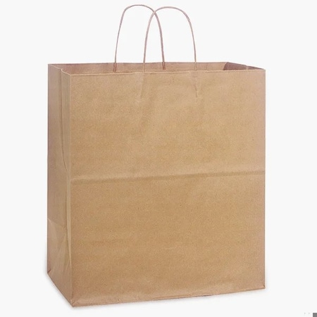 Duro Bag Natural Kraft 14X10X15.5 Paper Shoppers, 200PK K141016