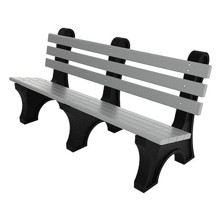 Ultrasite Outdoor Bench, 72 in L, Gray PB 6GRACPAE